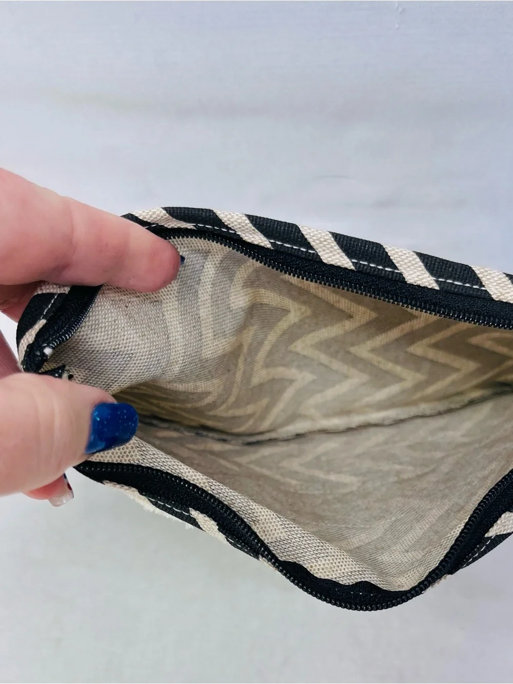 Original Peppergirl chevron‎ cosmetic bag.